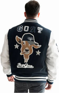 Top Gun - The Goat Varsity Jacket - Navy - Clique Apparel