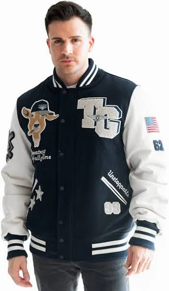 Top Gun - The Goat Varsity Jacket - Navy - Clique Apparel