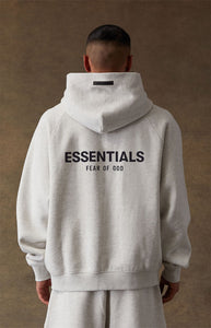 Essentials Fear Of God - Light Oatmeal Hoodie - Clique Apparel