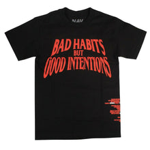 Load image into Gallery viewer, Vlone - NAV Bad Habits Good Intentions Tee - Black - Clique Apparel