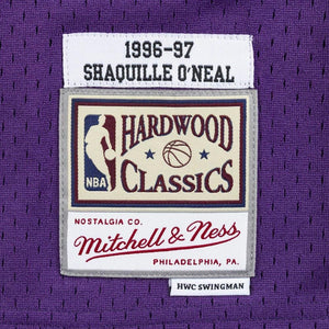 Mens Mitchell & Ness NBA CNY Swingman Jersey Lakers 96 Shaquille O'Neal - Clique Apparel