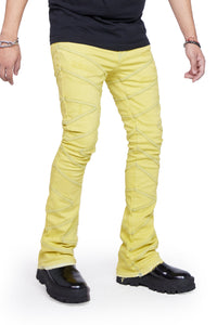 Valabasas - Stacked Cassius Jeans - Yellow - Clique Apparel