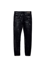 Load image into Gallery viewer, Purple - P001 Low Rise Skinny Jean Black Wash Metallic Silver - Clique Apparel