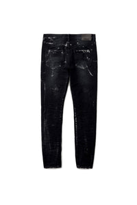 Purple - P001 Low Rise Skinny Jean Black Wash Metallic Silver - Clique Apparel