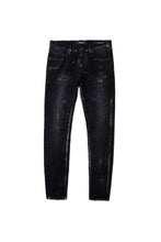 Load image into Gallery viewer, Purple - P001 Low Rise Skinny Jean Black Wash Metallic Silver - Clique Apparel