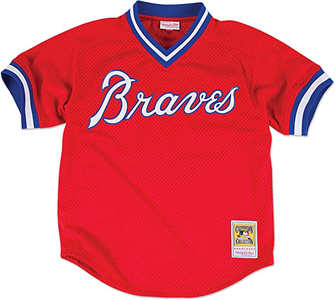 Mitchell & Ness Dale Murphy Atlanta Braves Men's Authentic 1980 BP Jersey - Red - Clique Apparel