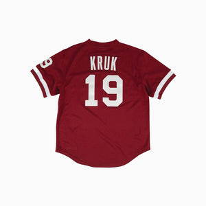 Authentic John Kruk Philadelphia Phillies MLB 1991 Pullover Jersey - Clique Apparel