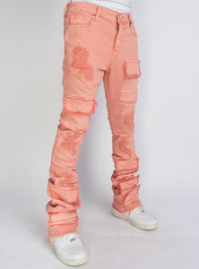 Politics - Super Stacked Cargo Marcel503 - Coral - Clique Apparel