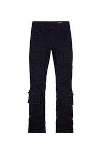 Smoke Rise - Stacked Utility Twill Pants - Black - Clique Apparel