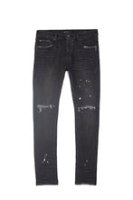 Load image into Gallery viewer, Purple - P001 Low Rise Skinny Jean Black Overspray - Clique Apparel