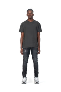 Purple - P001 Low Rise Skinny Jean Black Wash Metallic Silver - Clique Apparel