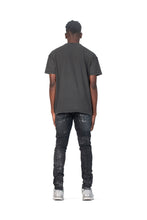 Load image into Gallery viewer, Purple - P001 Low Rise Skinny Jean Black Wash Metallic Silver - Clique Apparel