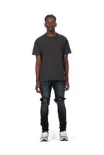 Load image into Gallery viewer, Purple - P002 Mid Rise Slim Jean Black Wash Blowout - Clique Apparel