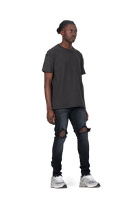 Purple - P002 Mid Rise Slim Jean Black Wash Blowout - Clique Apparel