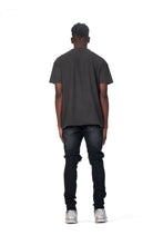 Load image into Gallery viewer, Purple - P002 Mid Rise Slim Jean Black Wash Blowout - Clique Apparel