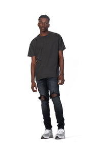 Purple - P002 Mid Rise Slim Jean Black Wash Blowout - Clique Apparel