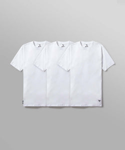 Paper Plane - Essential 3-Pack Tee - White - Clique Apparel