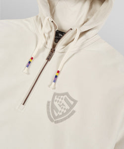 Paper Plane - Collegiate Spectrum Half Zip Drop Shoulder Hoodie - Vapor - Clique Apparel