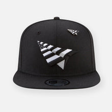 Load image into Gallery viewer, Paper Plane - The Original Crown Old School Snapback Hat with Black Undervisor - Clique Apparel