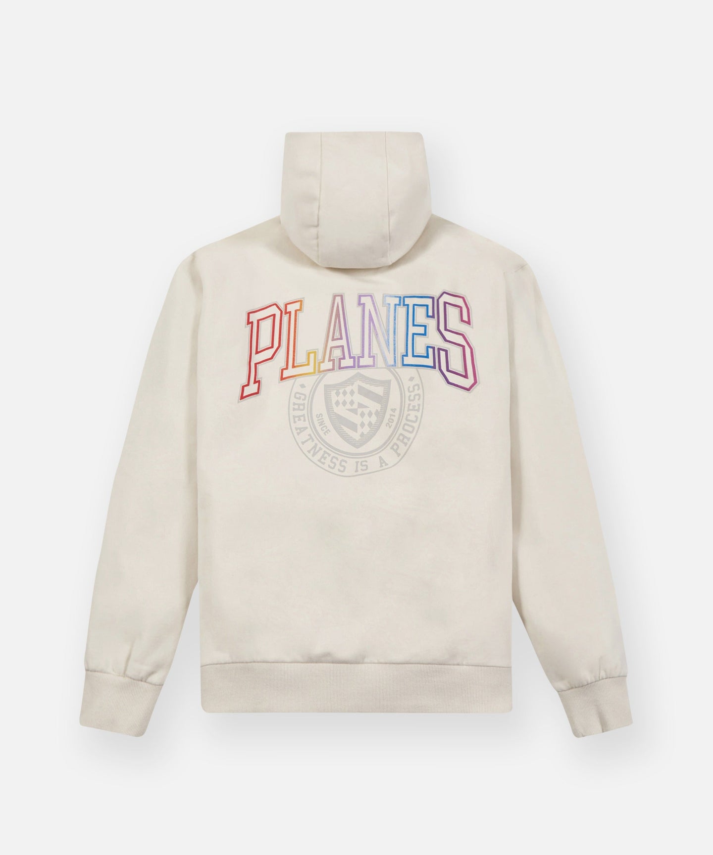 Paper Plane - Collegiate Spectrum Half Zip Drop Shoulder Hoodie - Vapor - Clique Apparel