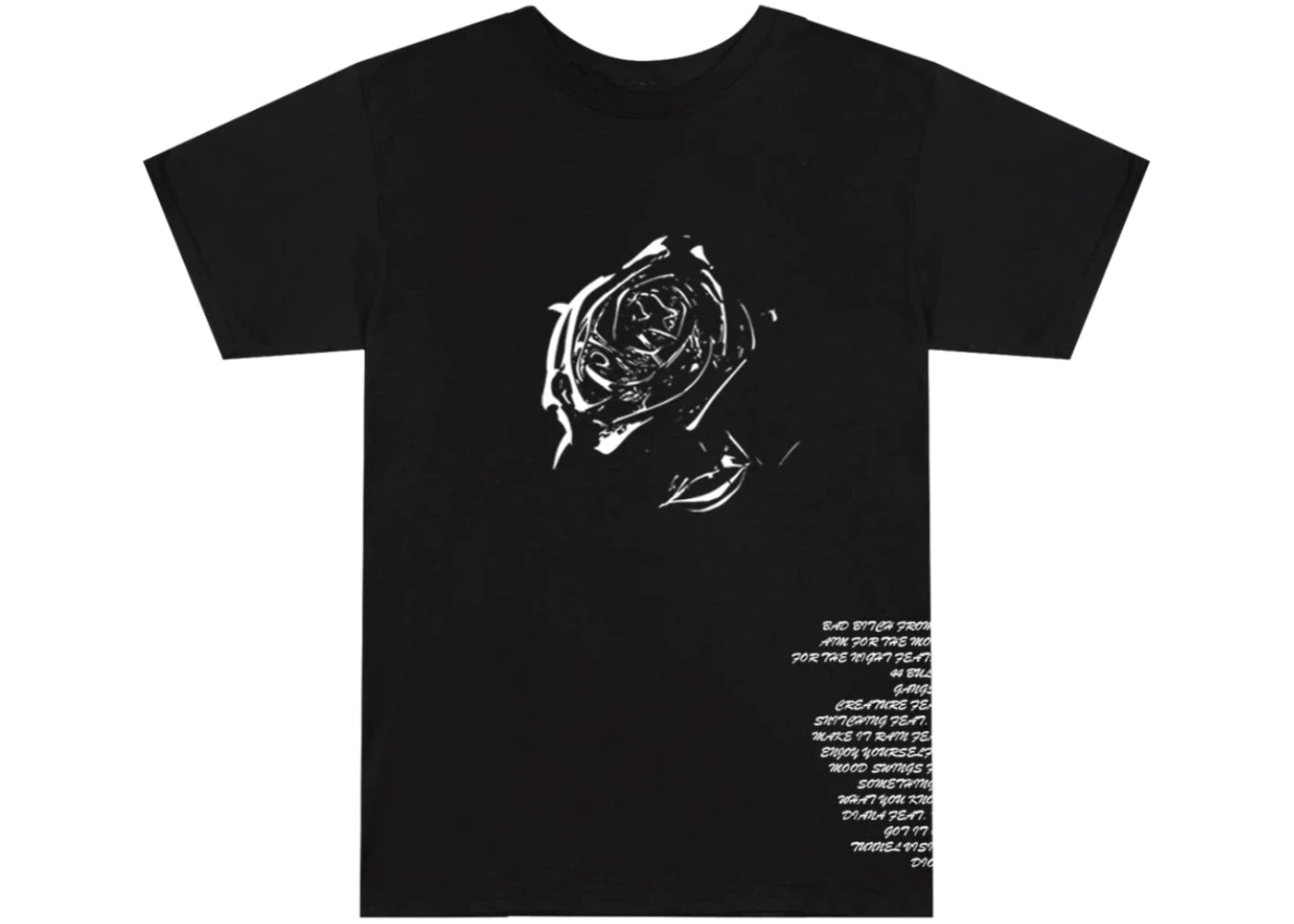 Vlone - Pop Smoke x Vlone Tracklist Black Tee - Clique Apparel