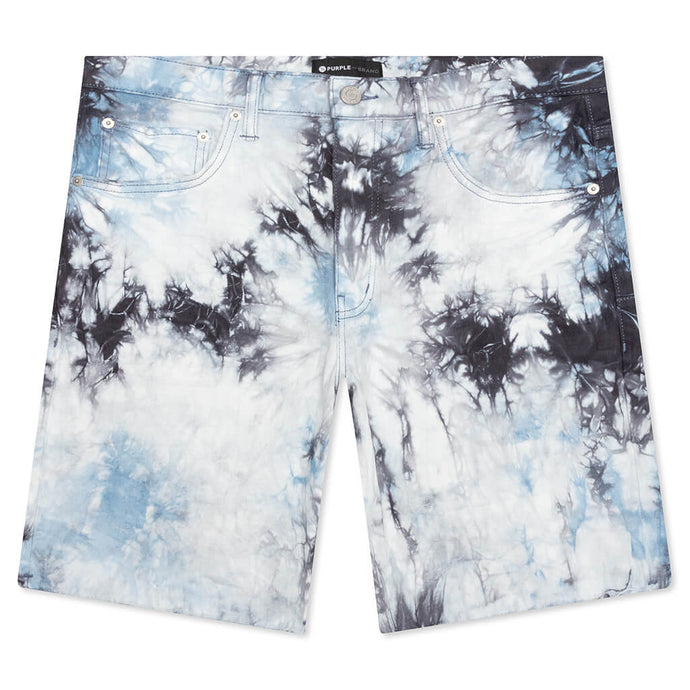 PURPLE BRAND BLUE BLACK TIEDYE JACQUARD MONOGRAM SHORTS - Clique Apparel