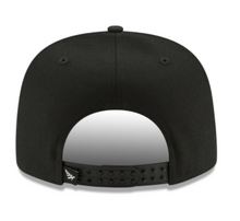 Load image into Gallery viewer, Paper Plane Blue Print Old School Snapback Black - Unisex - Clique Apparel