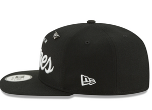 Paper Plane Blue Print Old School Snapback Black - Unisex - Clique Apparel