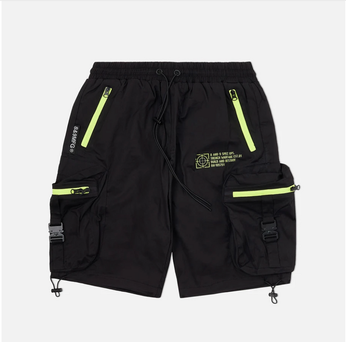 8&9 COMBAT NYLON SHORTS VOLT ZIPPER - Clique Apparel