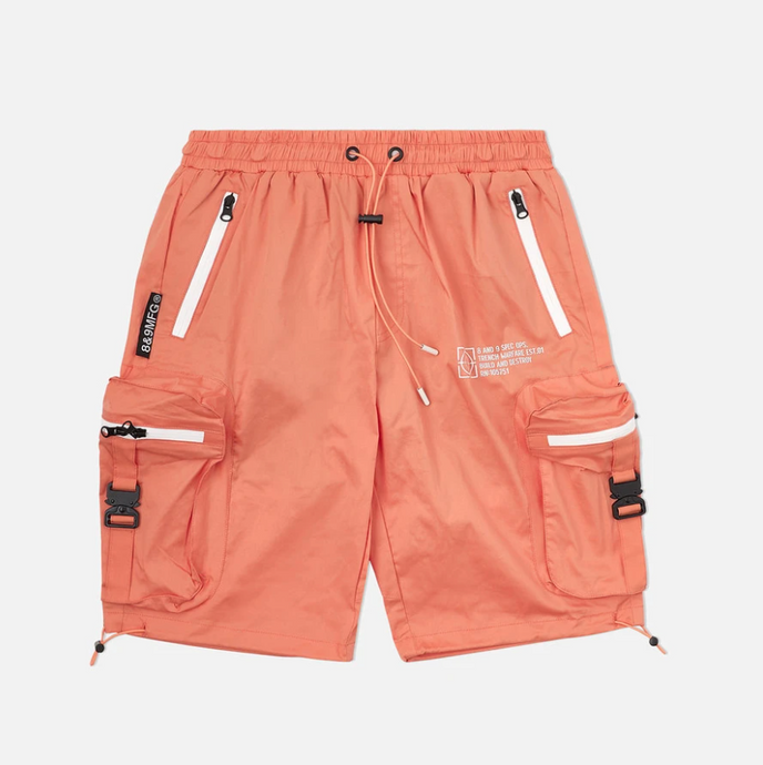 COMBAT NYLON SHORTS SALMON - Clique Apparel