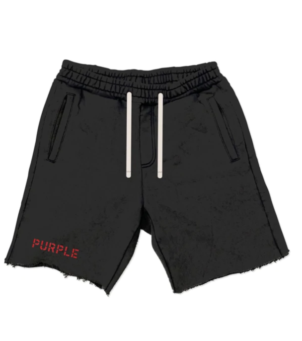 PURPLE BRAND BLACK STENCIL SHORTS - Clique Apparel