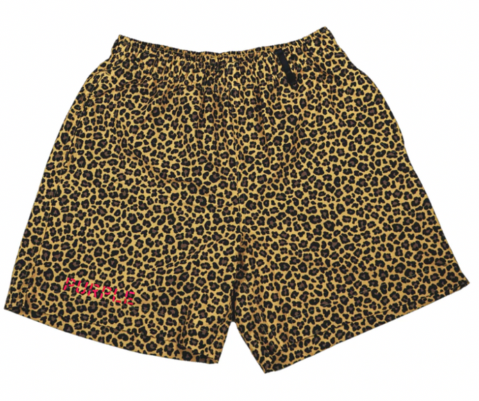 PURPLE BRAND - BROWN LEOPARD SWIM SHORTS - Clique Apparel