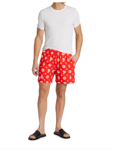 PURPLE BRAND RED MONOGRAM SWIM SHORTS *FREE SHIPPING - Clique Apparel