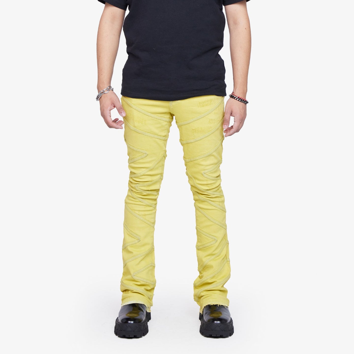 Valabasas - Stacked Cassius Jeans - Yellow - Clique Apparel