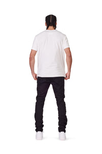 Purple - P001 Low Rise Skinny Jean Black Raw - Clique Apparel