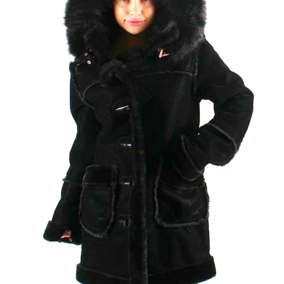 DAKOMA OUTERWEAR SHEARLING COAT BLACK - Clique Apparel