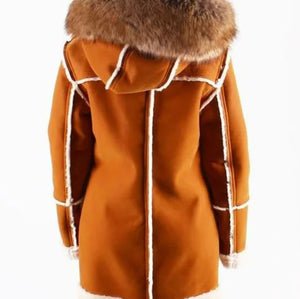 DAKOMA OUTERWEAR SHEARLING COAT TIMBER - Clique Apparel