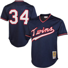 Load image into Gallery viewer, Kirby Puckett Minnesota Twins Mitchell &amp; Ness 1985 Authentic Cooperstown Collection Mesh Batting Practice Jersey - Navy - Clique Apparel