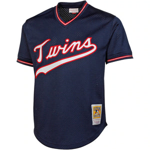 Kirby Puckett Minnesota Twins Mitchell & Ness 1985 Authentic Cooperstown Collection Mesh Batting Practice Jersey - Navy - Clique Apparel