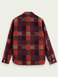 Scotch & Soda - Patched Check Jacquard Overshirt - Clique Apparel