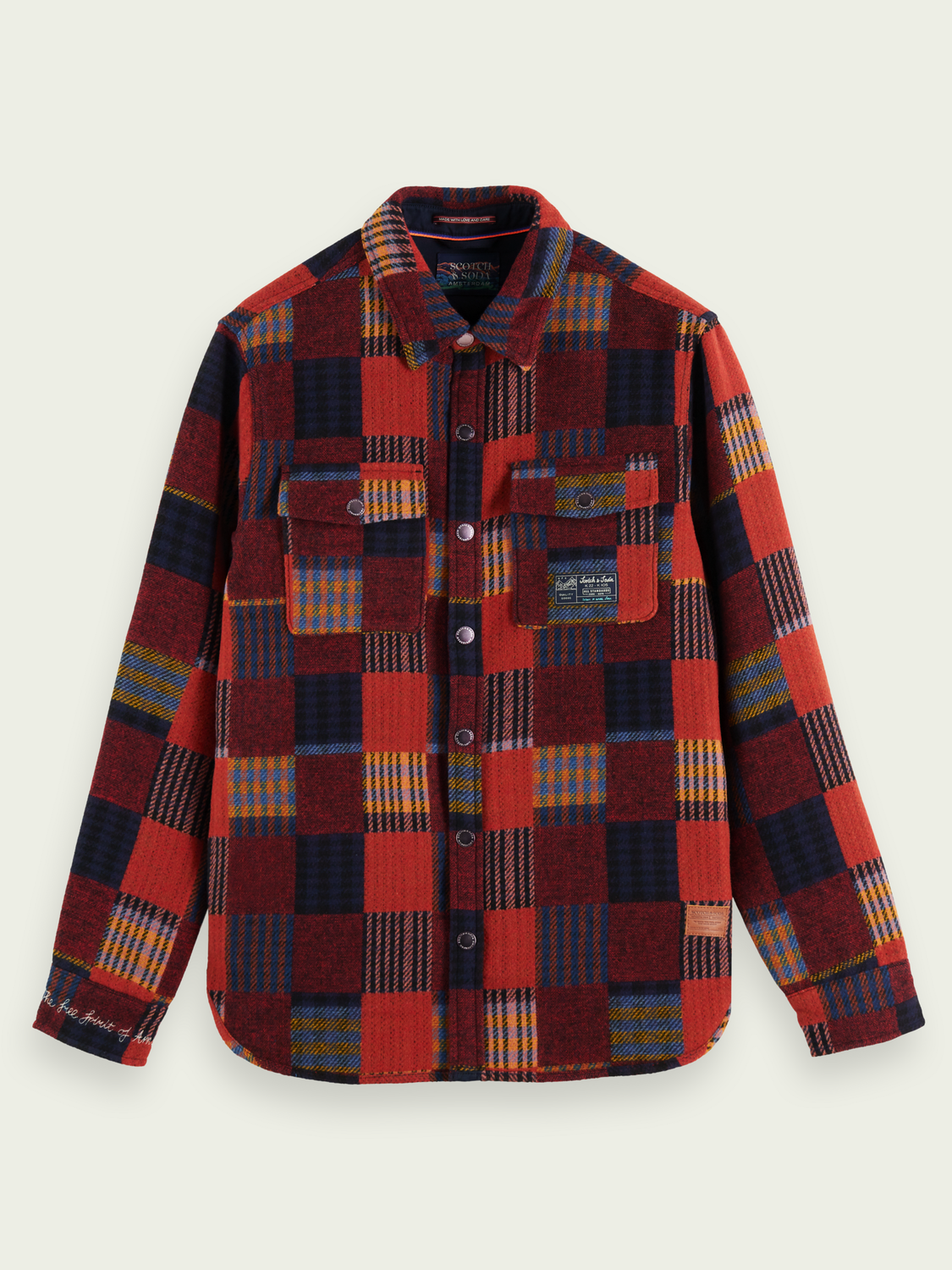 Scotch & Soda - Patched Check Jacquard Overshirt - Clique Apparel