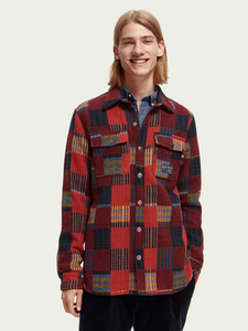 Scotch & Soda - Patched Check Jacquard Overshirt - Clique Apparel